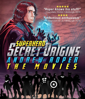 Superhero Secret Origins poster - Andrew Roper