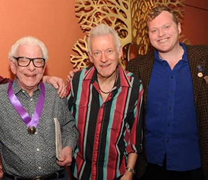 Bath Comedy Festival 2017. Image shows from L to R: Barry Cryer, Ronnie Golden, Jem Roberts