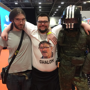 Man with Friday Night Dinner t-shirt at MCM London Comic-Con