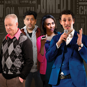 End Of The Pier. Image shows from L to R: Les Dennis, Nitin Ganatra, Tala Gouveia, Blake Harrison. Copyright: Simon Annand