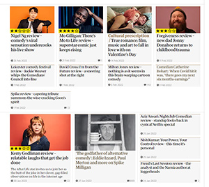 The comedy section of The Guardian online
