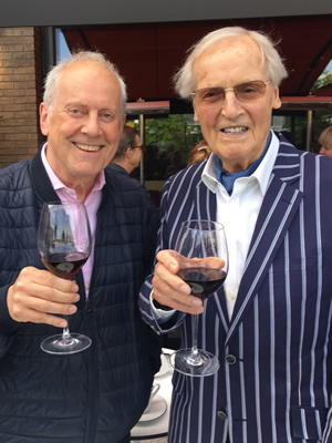 Image shows from L to R: Gyles Brandreth, Nicholas Parsons