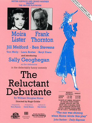 A flyer for The Reluctant Debutante in Hong Kong, 1989