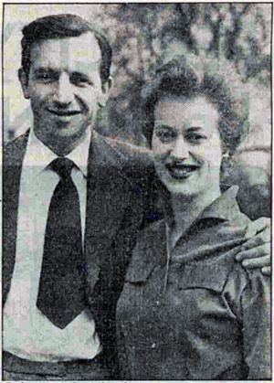 Rossiter and Tewson pictured in 1958, the year of their marriage. Image shows left to right: Leonard Rossiter, Josephine Tewson