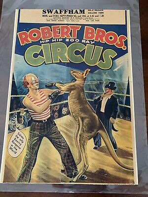 Robert Bros. Hip Hip Zoo Ray Circus Poster, featuring a boxing kangaroo