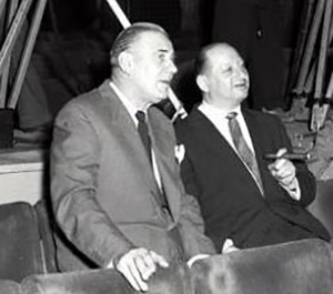 Image shows left to right: Val Parnell, Lew Grade