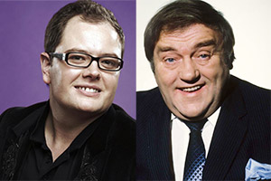 Image shows from L to R: Alan Carr, Les Dawson