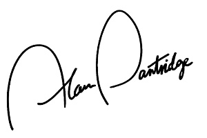 Alan Partridge's signature. Copyright: Baby Cow Productions