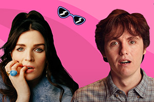 Angel Comedy Street Party. Image shows left to right: Aisling Bea, Sam Campbell