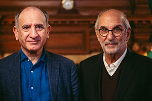 Image shows left to right: Armando Iannucci, Alan Yentob