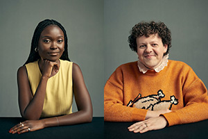 BAFTA Breakthrough 2022. Image shows left to right: Runyararo Mapfumo, Jack Rooke. Credit: BAFTA, Sophia Spring