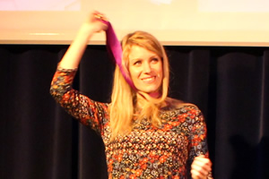 Rachel Parris receives Bath Plug Award. Rachel Parris