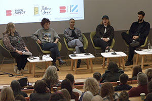 Image shows left to right: Georgy Jamieson, Julia McKenzie, Nana Hughes, Charlie Perkins, Josh Cole