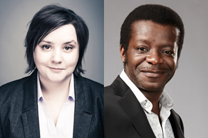 Image shows from L to R: Susan Calman, Stephen K Amos