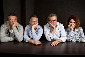 Dead Ringers Live. Image shows from L to R: Lewis Macleod, Duncan Wisbey, Jon Culshaw, Jan Ravens