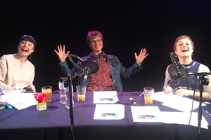 DesignSpark podcast. Image shows from L to R: Bec Hill, Lucy Rogers, Harriet Braine