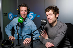 Image shows from L to R: John Robins, Elis James. Copyright: BBC