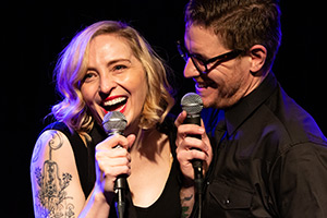 The Fremonts - The Failure Cabaret. Image shows from L to R: Stephanie Dodd, Justin Badger. Copyright: Rachel Graham