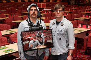 Image shows left to right: Lloyd Henning, Peter Sutton, Foxdog Studios