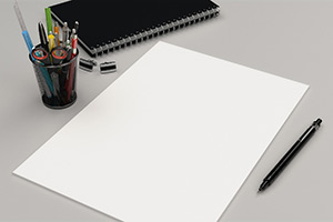 Generic picture of a blank sheet of A4 paper