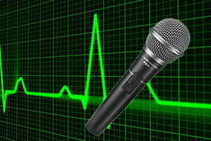 Heart monitor with microphone