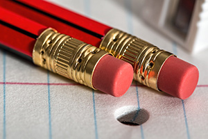 Rubber on a pencil. Image by Steve Buissinne from Pixabay