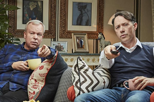 Gogglebox. Image shows from L to R: Steve Pemberton, Reece Shearsmith