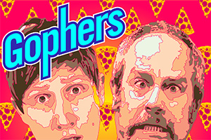 The Exploding Heads - Gophers. Image shows from L to R: Anthony Richardson, Mark Davison