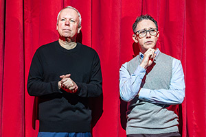 Inside No. 9 Stage/Fright. Image shows left to right: Steve Pemberton, Reece Shearsmith. Credit: Marc Brenner
