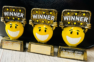 (ISH) Edinburgh Comedy Awards trophies