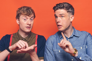 Off Menu. Image shows from L to R: James Acaster, Ed Gamble. Copyright: Paul Gilbey