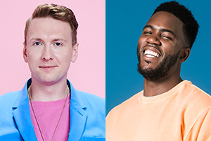 Image shows left to right: Joe Lycett, Mo Gilligan