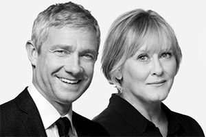 Labour Of Love, starring Martin Freeman and Sarah Lancashire. Image shows from L to R: Martin Freeman, Sarah Lancashire