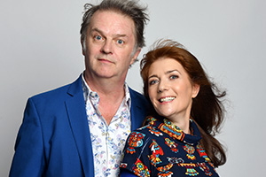 Image shows left to right: Paul Merton, Suki Webster