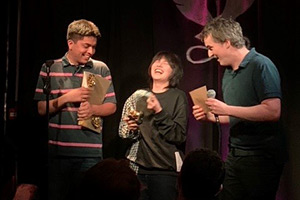 Rising Star New Act 2022 final. Image shows from L to R: Jamie D'Souza, Blank Peng, Pete Nash