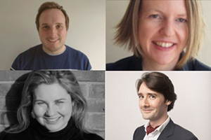 Image shows left to right: Rob Gilroy, Rhiannon Shaw, Elaine Malcolmson, Alex Garrick-Wright