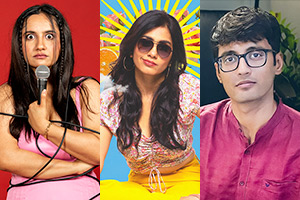 Image shows left to right: Urooj Ashfaq, Prashasti Singh, Shamik Chakrabarti