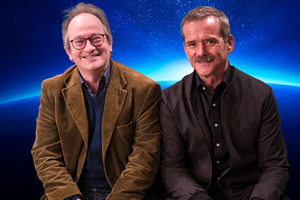 Space Shambles. Image shows from L to R: Robin Ince, Chris Hadfield