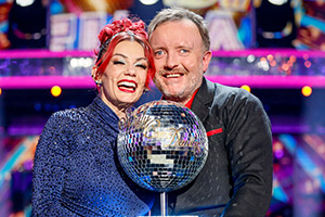 Strictly Come Dancing 2024. Image shows left to right: Dianne Buswell, Chris McCausland