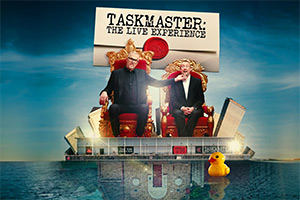 Taskmaster: The Live Experience. Image shows left to right: Greg Davies, Alex Horne