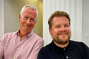 This Cultural Life. Image shows left to right: John Wilson, James Corden