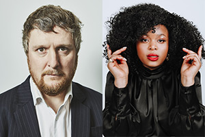 Image shows left to right: Tim Key, Gbemisola Ikumelo