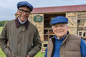 Touring Toolshed. Image shows left to right: Jay Blades, David Jason