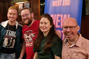 West End New (Old) Act of the Year 2024. Image shows left to right: David Ingram, Steve Holmes, Claudia Trentino, Matt Withers