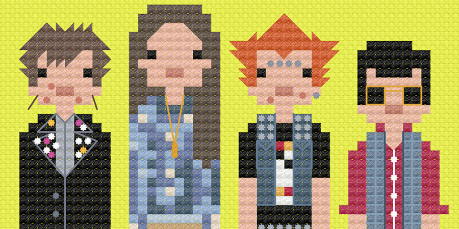 The Young Ones cross stitch. Copyright: 8bitnorthxstitch