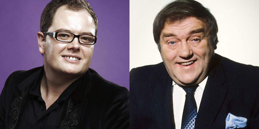 Image shows from L to R: Alan Carr, Les Dawson