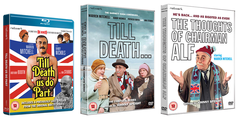 Till Death Us Do Part Blu-ray, Till Death... DVD and The Thoughts Of Chairman Alf DVD. Copyright: Network