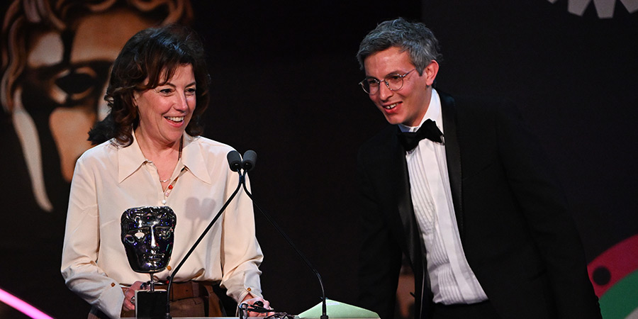 BAFTA Craft Awards 2023. Image shows left to right: Nina Gold, Martin Ware. Credit: BAFTA, Getty Images, Jeff Spicer