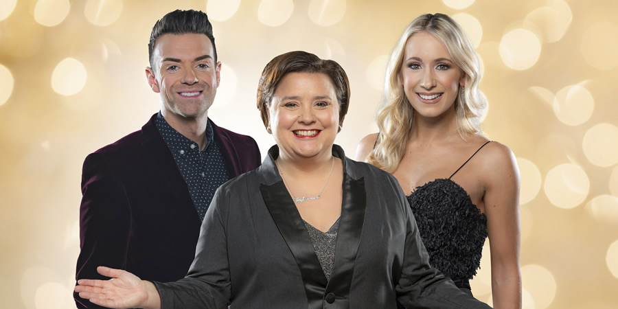 Image shows from L to R: Des Clarke, Susan Calman, Amy Irons. Copyright: BBC