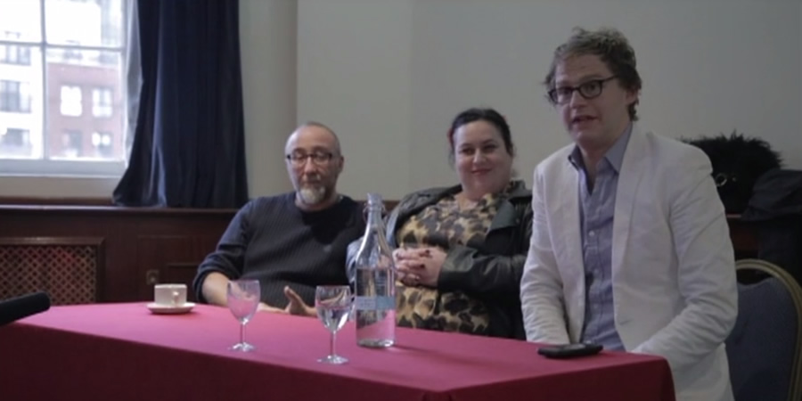 Image shows from L to R: Ivor Baddiel, Claire Zolkwer, Mark Dolan